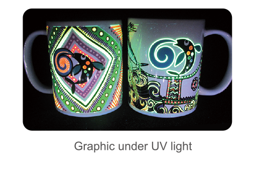 Graphic under UV light