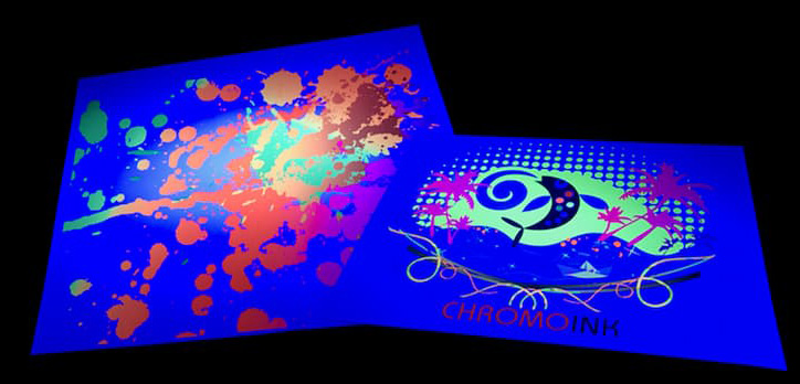 Fluorescent UV inks to meet creative printing needs.